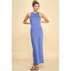 Slickblue Side Slit Maxi Dress, High Neck Sleeveless, Women’s Form-Flattering Style, Multiple Color Options, Size S-L - 2 of 4
