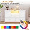 8-Drawer LED Dresser Stand with Outlet for 55'' TV, Storage Chest for Living Room & Entryway, Dresser Organizer with 22 Light Modes - 3 of 4