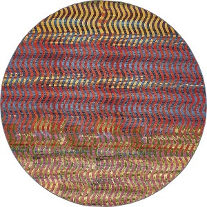 Unique Loom    Outdoor Modern Wavy Area Rug - 1 of 4