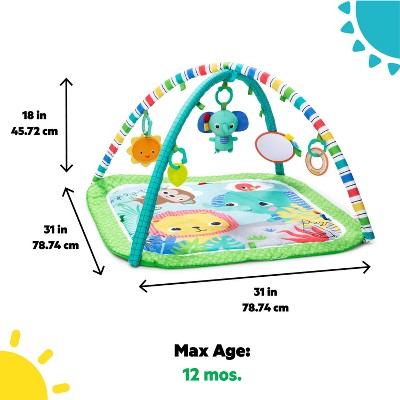 Bright Starts Wild Wiggles Baby Activity Gym & Machine-Washable Play Mat - Green