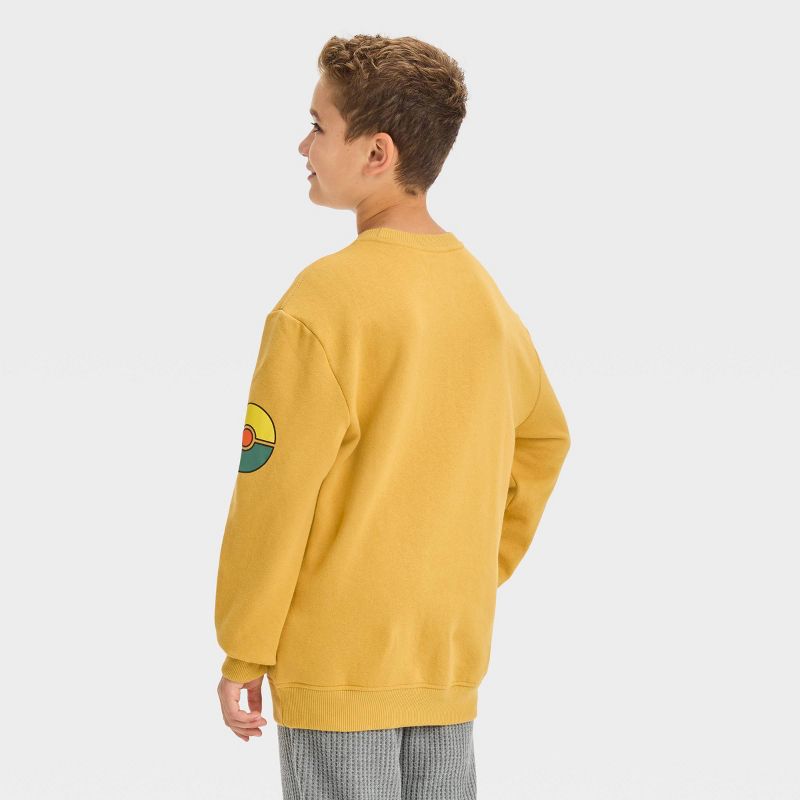Boys&#39; Pokemon Pullover Sweatshirt - Mustard Yellow, 2 of 4