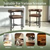 Resenkos Counter Bar Stools, Counter Stool,House Hold Bar Stools Set of 2, Modern Bar Stool with Back, Black Metal Frames(Dark Brown PU) - 2 of 4