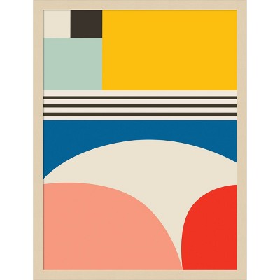 Amanti Art Mid Century Modern Pattern 2 by Rachel Lee Wood Framed Wall Art Print 19 in. x 25 in.