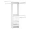 Aheaplus 4FT Small Closet Organizer with Fabric Drawers, DIY Closet System with Hanging Rods and Storage Shelves - 2 of 4