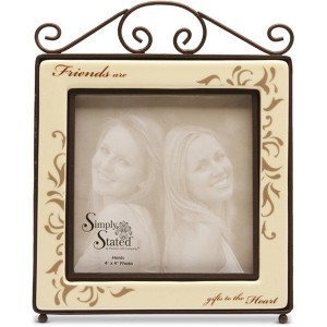 Pavilion Gift Company - Friend - 5.5" x 6.75" Frame (Holds 4" x 4" Photo) - Single Image Frames - 1 of 3
