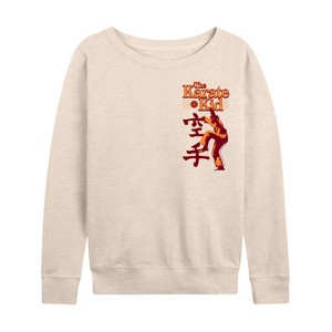 Women's - The Karate Kid - Logo Stack Lightweight French Terry Wide Neck Long Sleeve Shirt - 1 of 4