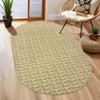 Washable Modern Braided Printed Rug Non Slip Low Pile Rug Soft Solid Throw Floor Cover Foldable Indoor Carpet for Living Room Bedroom Playroom - 3 of 4