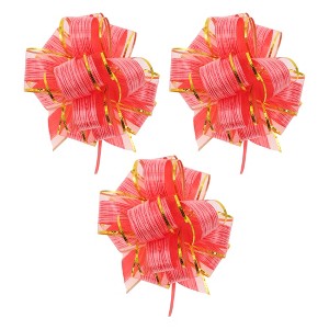 Unique Bargains Pull Bows for Gift Wrapping Weddings Birthdays Christmas 47.28"x1.9" 3 Pcs - 1 of 4