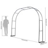 Garden Arch Trellis for Climbing Plants, Metal Arch Frame, Plant Support Climbing Vines and Flowers Stands, Outdoor Wedding Arch for Ceremony, Black - 2 of 4