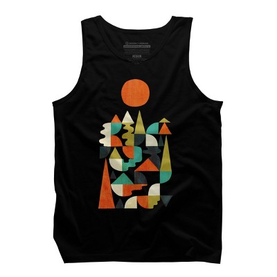 Men's Design By Humans Unfinished Landscape By radiomode Tank Top