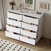 KTMBDW 8/9 Drawer Dresser, Wide Mid Century Modern Chest of Drawers,Wooden Bedroom Drawer Dresser with 8 Storage Drawers for Bedroom - 3 of 4
