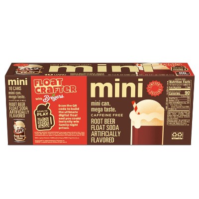 A&W Root Beer Soda - 10pk/7.5 fl oz Mini Cans