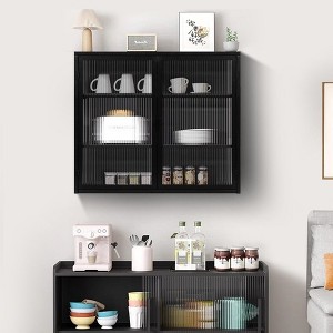 NicBex Wall Mounted Bathroom Storage Cabinet,27.56'' Wall Cabinet with Shelves,Cabinet for Bathroom - 1 of 4