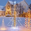 Angel Sar 5ft Lighted Christmas Tree, 454 Dazzling LED Lights with Star Topper, All-Weather Indoor Outdoor Deco - 2 of 4
