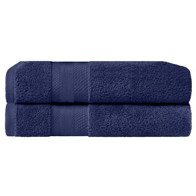 Luxury Cotton Heavyweight Solid Plush Towel Set by Blue Nile Mills