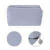 Unique Bargains Waffle Plaid Pattern Makeup Bag for Travel 1 Pc - 4 of 4