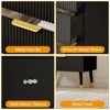 5 Drawer Dresser for Bedroom, Modern Chest of Drawers Nightstand, Fluted Wood Organizer Cabinet for Closet, Entryway, Living Room, - 4 of 4