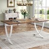 Tribesings 63-inch Dining Table for 4 People, Rectangular Kitchen Table with Metal Legs - 4 of 4