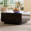 NicBex Square Tempered Glass Coffee Table Center Dining Table with LED Strip Lights for Living Room - 4 of 4