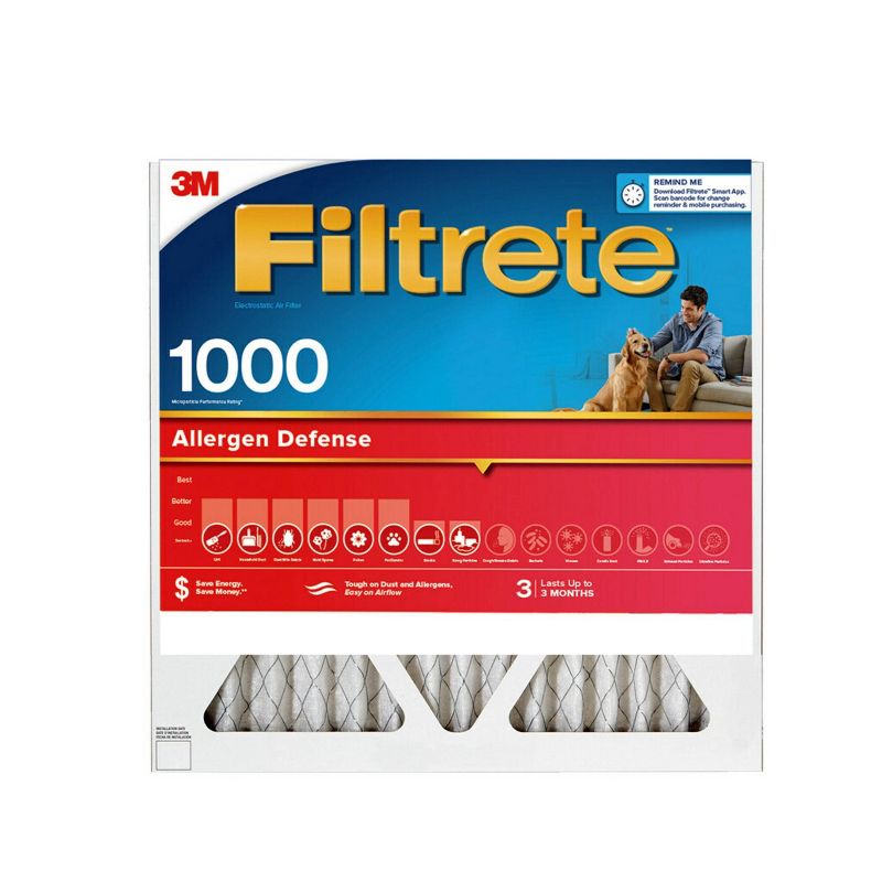 Filtrete 2pk Allergen Defense Air Filter 1000 MPR, 1 of 14