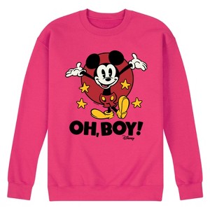 Men's - Disney - Mickey Mouse Oh Boy Graphic Fleece Sweatshirt - 1 of 4