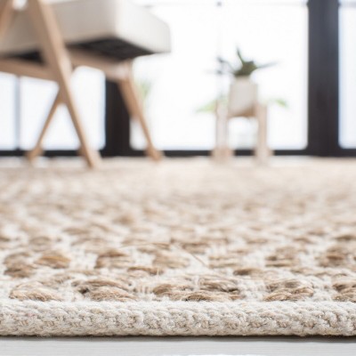 Natural Hand-Knotted Cotton Rectangular Area Rug 4' x 6'