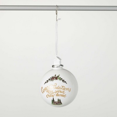 5.5"H Sullivans Housewarming Ball Christmas Ornament, Multicolor, Christmas Tree Decor
