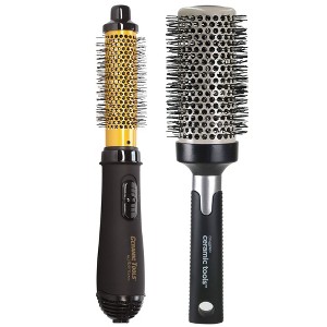 Conair Pro Ceramic Tools Porcelain Series 1.25" Soft-Bristle Hot Air Brush and Conair Pro Ceramic Tools Large Round Brush 2½" #CPBCTR25 - 1 of 4