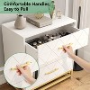 3 Drawer Dresser, Wood Chest Drawers with Storage for Closet, Bedroom, Drawers Dresser Modern Bedside Nightstand with Gold Handles - 4 of 4