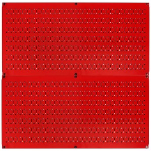 Wall Control 32" x 16" Horizontal Modular Metal Pegboard Standard Tool Organizer for Garages and Sheds with Mounting Brackets - 1 of 4