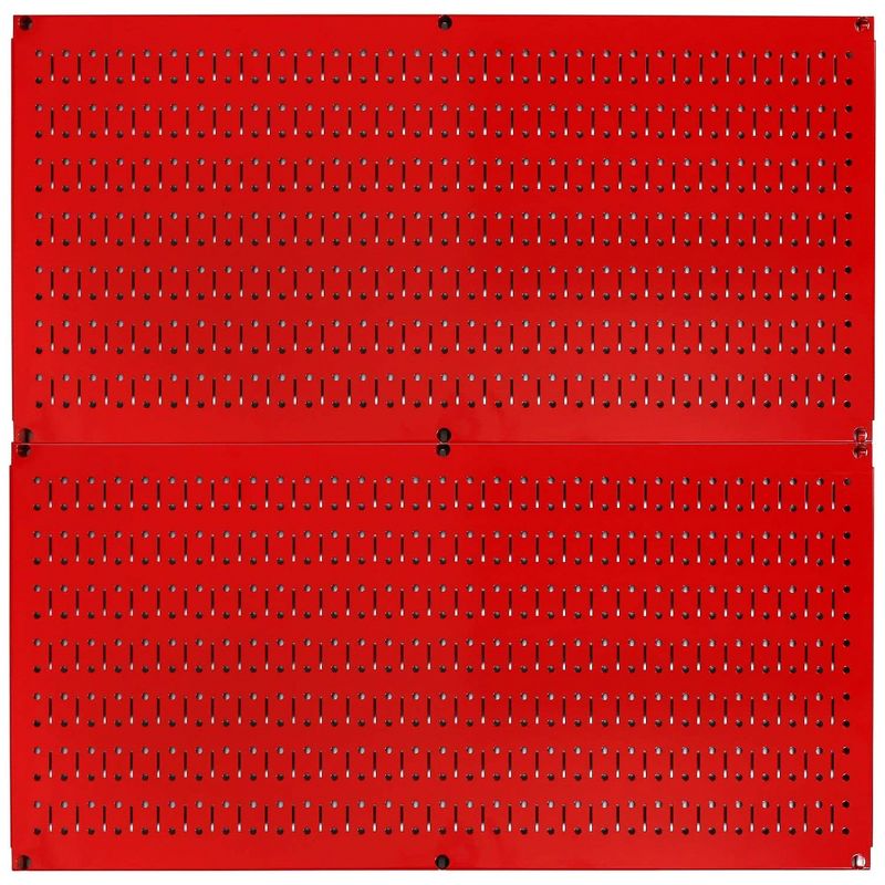 Wall Control 32" x 16" Horizontal Modular Metal Pegboard Standard Tool Organizer for Garages and Sheds with Mounting Brackets, 1 of 7