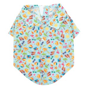 The Worthy Dog Life's a Beach Button-Up-Look Pet Shirt - 1 of 3