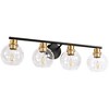 POWLIG Modern Transitional Vanity Light - Dimmable Bathroom Lighting with Clear Glass Shades - 2 of 4