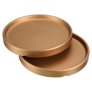Unique Bargains Indoor Ceramic Round Plant Pot Saucers Tray 2 Pcs - 1 of 4
