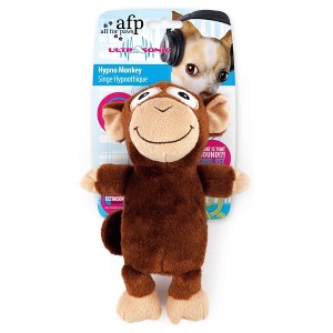 Allforpaws Ultrasonic Hypno Monkey Plush Dog Toy, Brown - 1 of 4