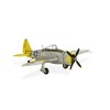 HomeRoots 4" Yellow and Gray Metal Hand Painted P-47D Thunderbolt Model Airplane - 3 of 4