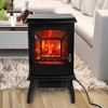 ChicFurnit Indoor Fireplaces 17" Freestanding Fireplace Fireplace Heater with Realistic Flames 1400W for Living Room, Black, 19.49"*12.99"*19.69" - 2 of 4