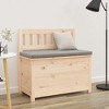 vidaXL Bench Pine wood color Solid pine wood (untreated) Medium Storage - 4 of 4