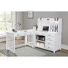 Vynxaria White Finish Wooden Desk with Keyboard Drawer 2 Storage Drawers Modern Traditional Style for Home Office - 2 of 4