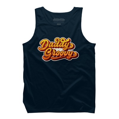 Men's Design By Humans Retro Vintage Daddys Groovy By AmberDawn888 Tank Top
