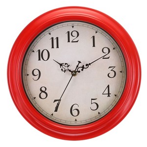 Unique Bargains Decorative Silent Non-Ticking Retro Country Wall Clock 12 Inch - 1 of 4
