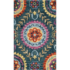 Suzani SZN374 Hand Hooked Indoor Indoor Rugs - Safavieh - 1 of 4