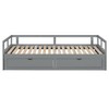 Wooden Extendable Daybed with Trundle Bed and Two Storage Drawers-ModernLuxe - 4 of 4