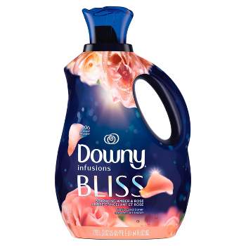 Downy Infusions Bliss Sparkling Amber & Rose Scent Liquid Fabric Softener - 64 fl oz