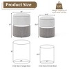 Costway Linen Fabric Storage Ottoman Set of 2 Modern Round Ottoman with Storage for Bedroom - 3 of 4