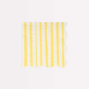 Meri Meri Yellow Stripe Small Napkins (Pack of 16) - 1 of 3