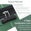 Lyngins Expandable 28 Inch ABS Hard Shell Luggage, Checked Suitcase/Away Luggage, TSA Approved 3-Dial Lock, Quiet Double Universal Wheels - 3 of 4