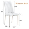 FONTOI 4PCS Dining Chairs with High Back Seat&Metal Legs for Family, Restaurants, Hotels, Coffee Shops, White, 16.7"*36.4"*17" - 3 of 4