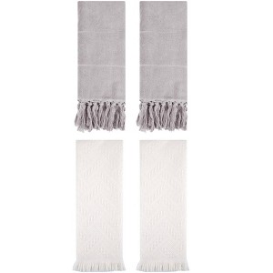 REGALWOVEN 4 Packs Cotton Soft Absorbent Boho Turkish Decorative Hand Towels - 1 of 4