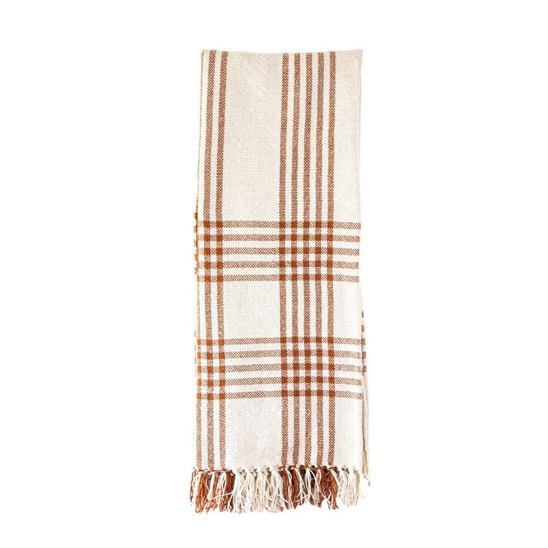 Plaid Outdoor Picnic Blanket Rust Polyester by Foreside Home & Garden, 5 of 8